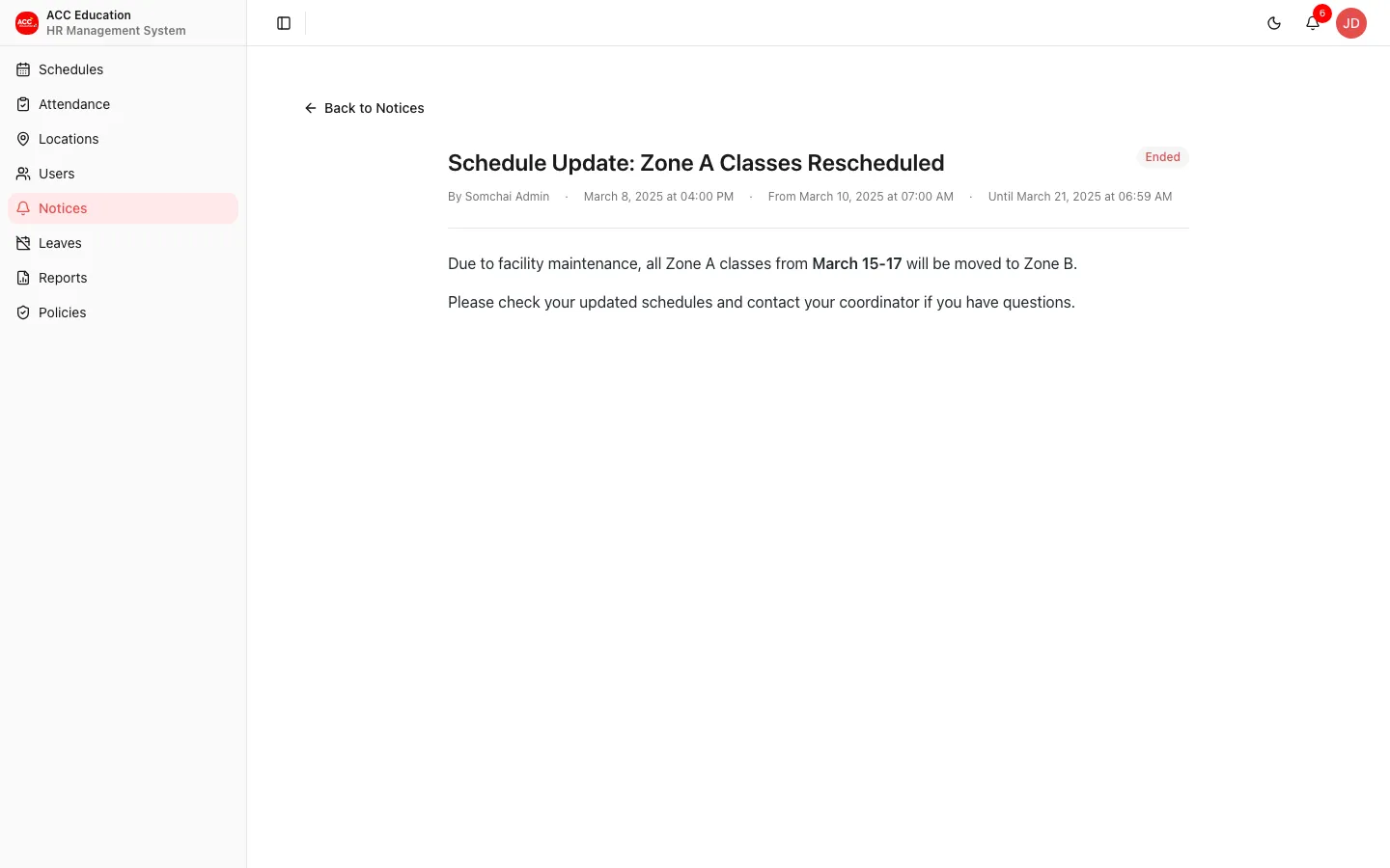 Notice Detail